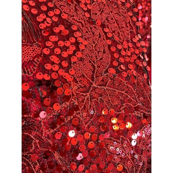 Badgley Mischka Top Women 1X Red Round Neck Pullover Sequin Sparkly Tomato
Girl - Picture 7 of 16